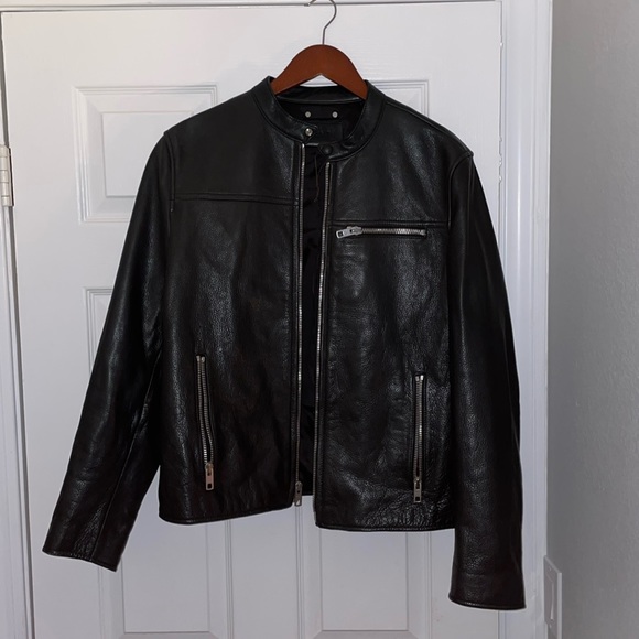 Coach men’s leather jacket size Medium